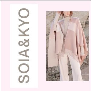 NWT SOIA&KYO scarf -cardigan crossover w/fringe